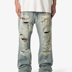 mnml Ultra Baggy Distressed Denim - Vintage Blue Size 34Vintage Blue / 34